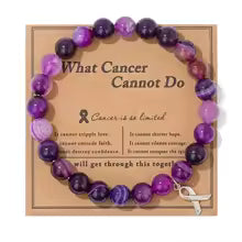Breast Cancer Awareness Jewelry Opal Beaded Bracelet