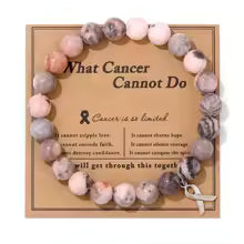 Breast Cancer Awareness Jewelry Opal Beaded Bracelet
