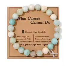 Breast Cancer Awareness Jewelry Opal Beaded Bracelet