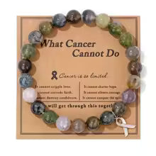Breast Cancer Awareness Jewelry Opal Beaded Bracelet