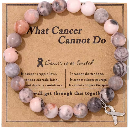 Breast Cancer Awareness Jewelry Opal Beaded Bracelet