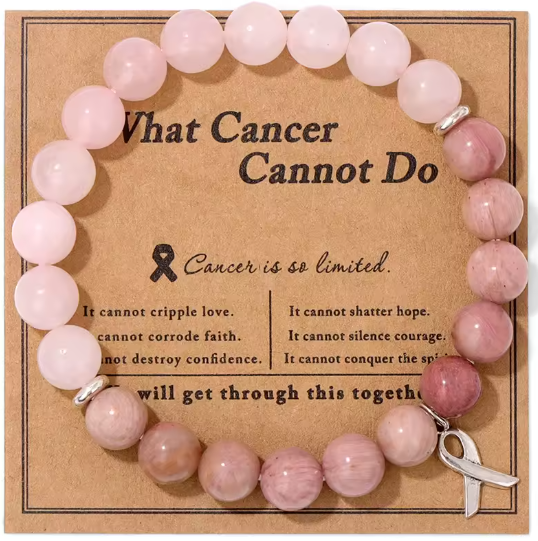 Breast Cancer Awareness Jewelry Opal Beaded Bracelet