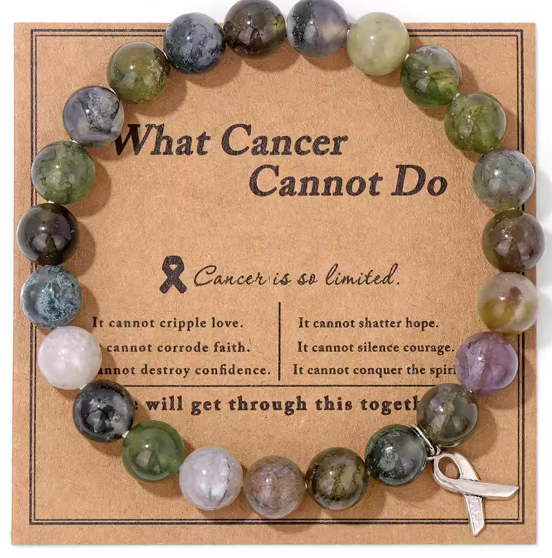 Breast Cancer Awareness Jewelry Opal Beaded Bracelet