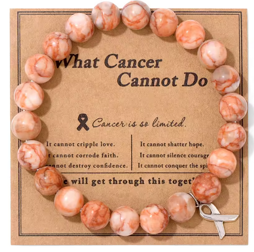 Breast Cancer Awareness Jewelry Opal Beaded Bracelet
