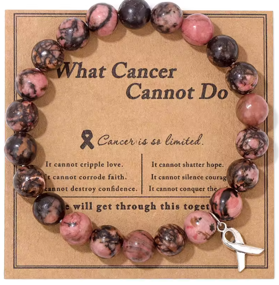 Breast Cancer Awareness Jewelry Opal Beaded Bracelet