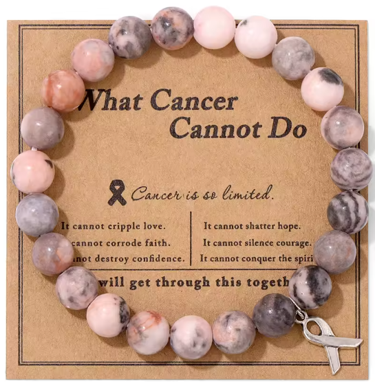 Breast Cancer Awareness Jewelry Opal Beaded Bracelet