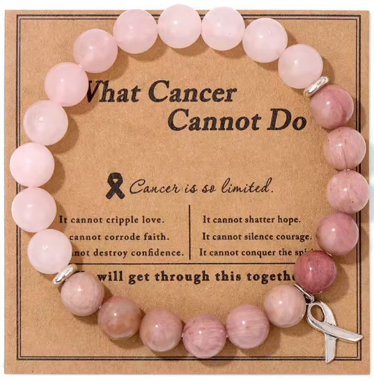 Breast Cancer Awareness Jewelry Opal Beaded Bracelet