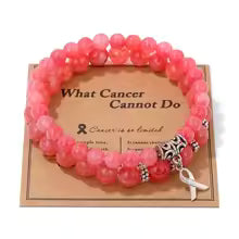 Breast Cancer Awareness Jewelry Opal Beaded Bracelet